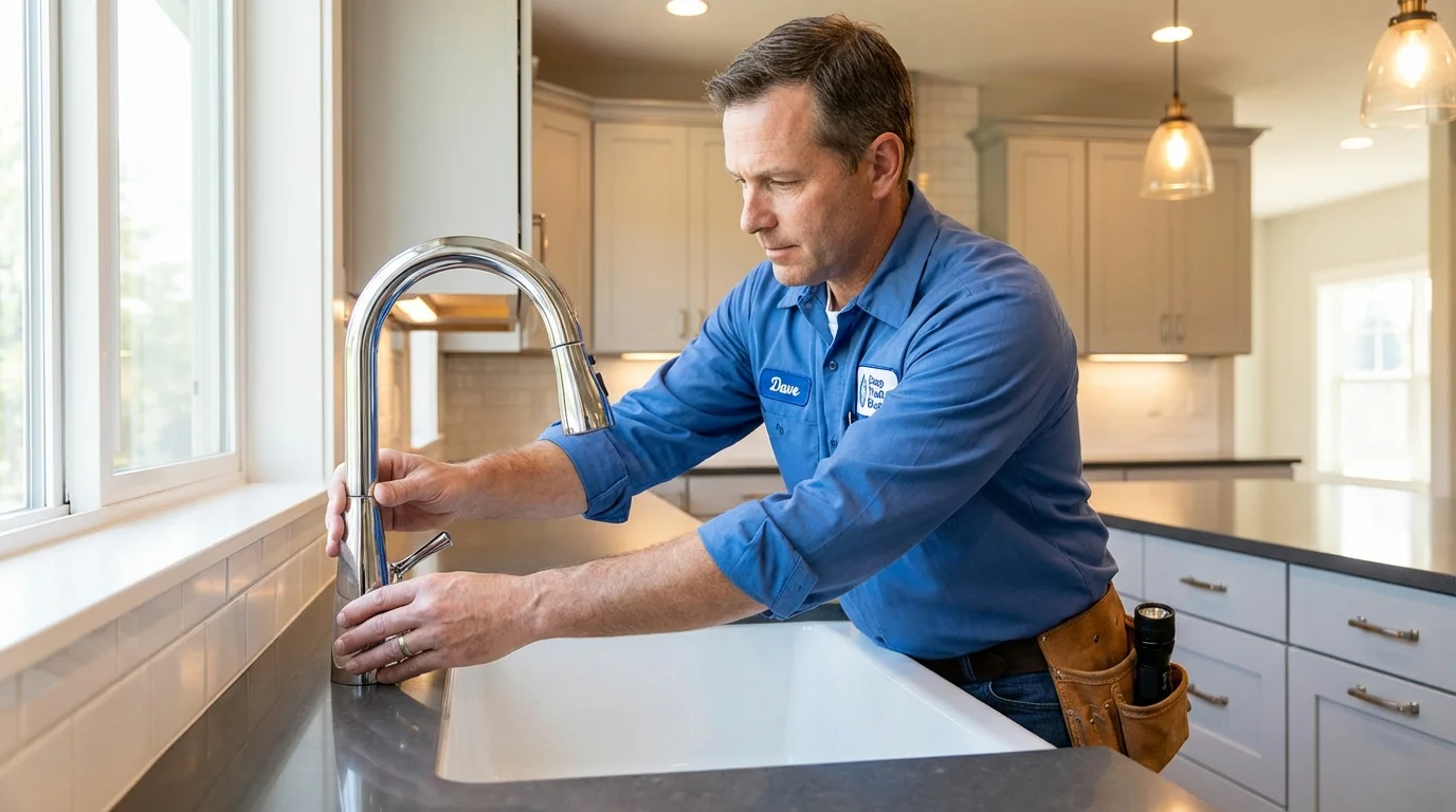 Kitchen faucet installation by Johns Plumbing LLC in Mapleton
